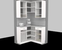 pantry with coffee maker space