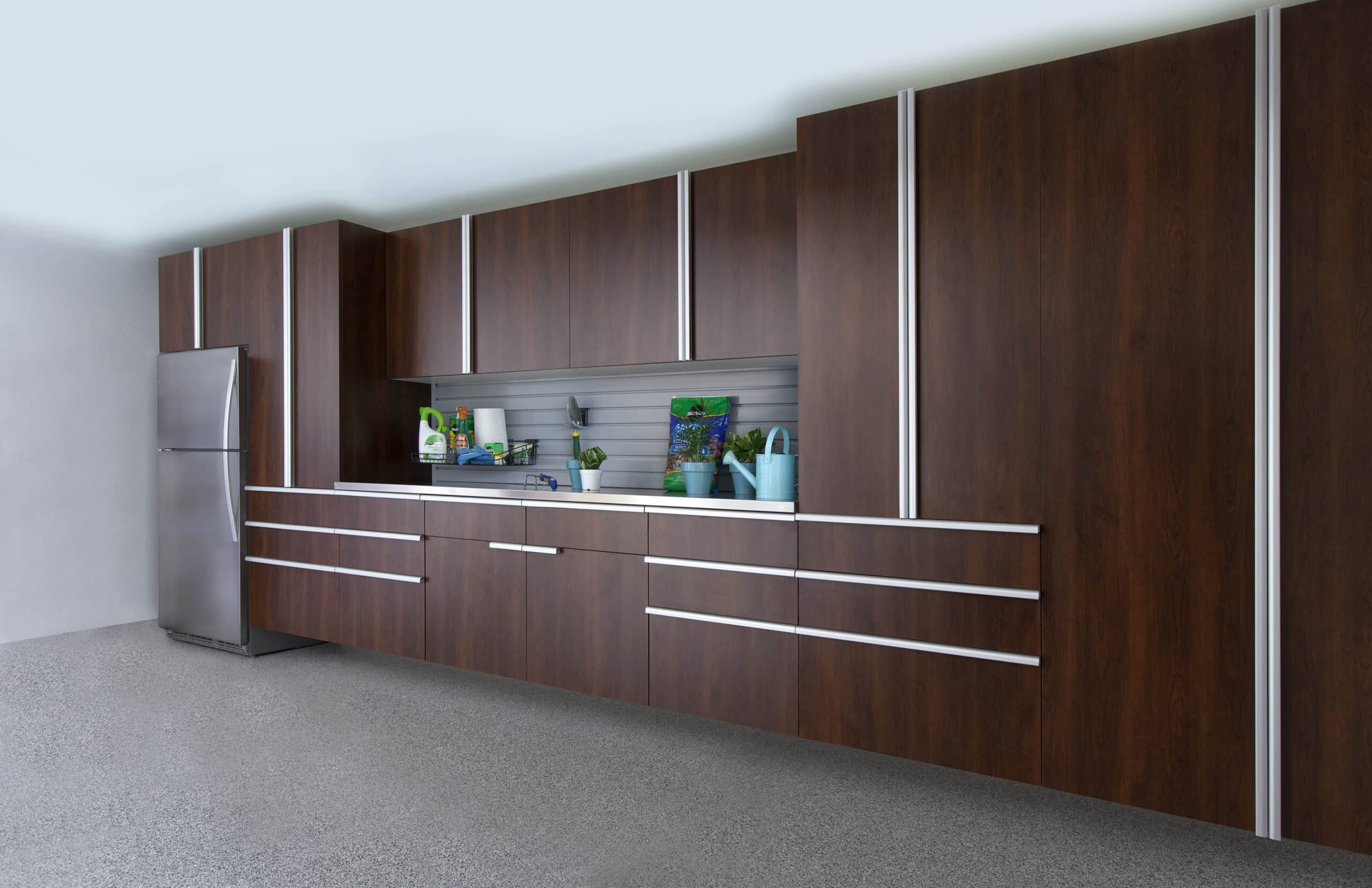 Image showcasing a fully finished Garage Storage design by Modern Closet in Saskatoon