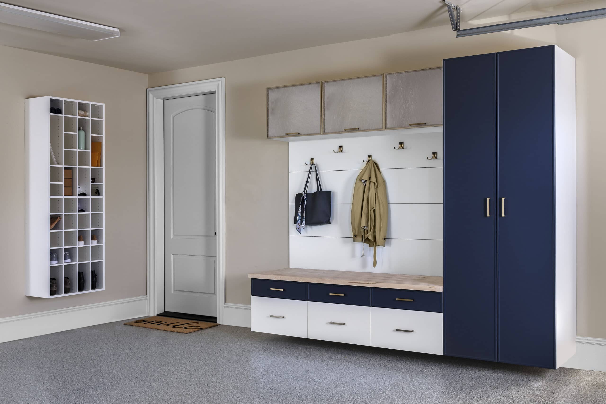 Image showcasing a fully finished Mudrooms design by Modern Closet in Saskatoon