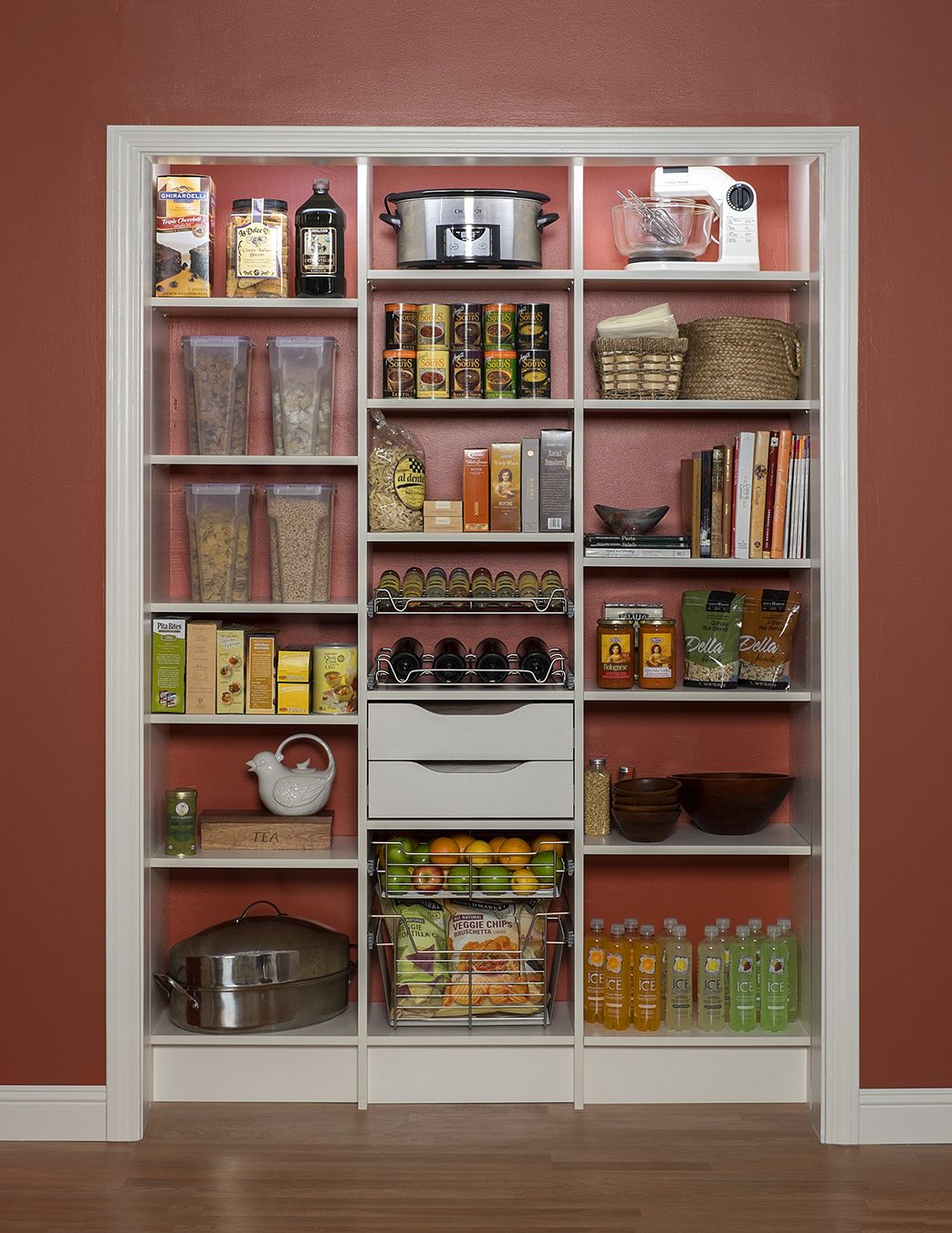 Image showcasing a fully finished Standard Pantries design by Modern Closet in Saskatoon