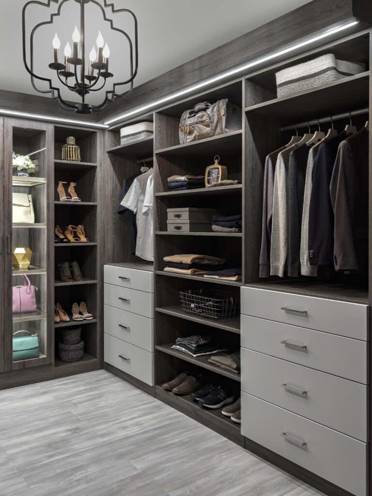 Image of a fully finished Ash-and-Vintage-Modern-Closet-Angle-1-Jul-2020