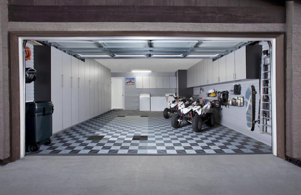 Image of a Garage Flooring designed and installed in Saskatoon