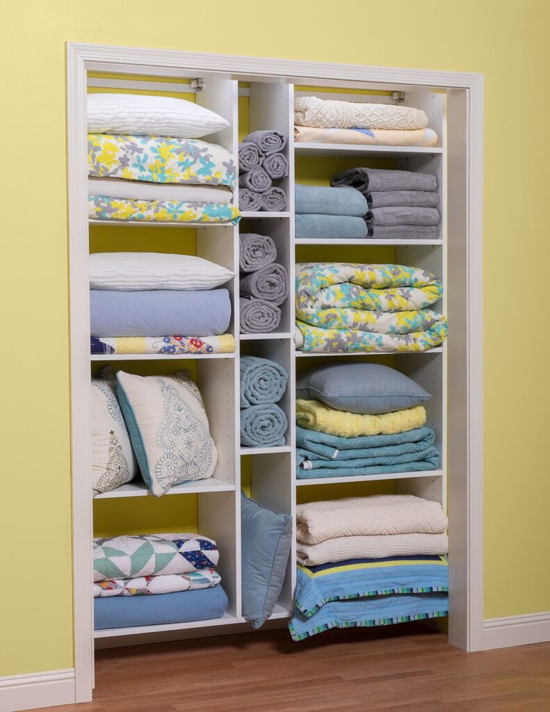 Image of a fully finished White-Linen-Closet-Angle-April-2014